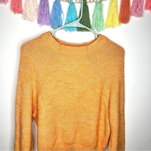 Free People Orange Autumn Fall Chunky Knitted Sweater Size Extra Small - Picture 3 of 12